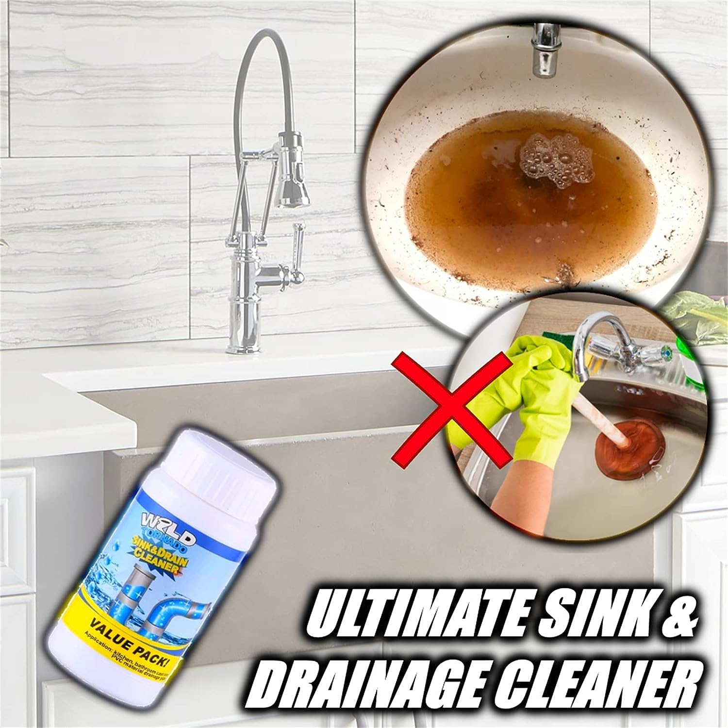 7934 Powerful Sink and Drain Cleaner, Portable Powder Cleaning Tool Super Clog Remover Chemical Powder Agent for Kitchen Toilet Pipe Dredging (110 Gm) 7934 Powerful Sink and Drain Cleaner, Portable Powder Cleaning Tool Super Clog Remover Chemical Powder Agent for Kitchen Toilet Pipe Dredging (110 Gm)